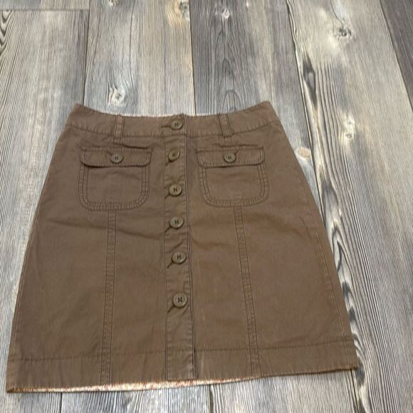 Old Navy Brown Button Front Skirt - Picture 1 of 6
